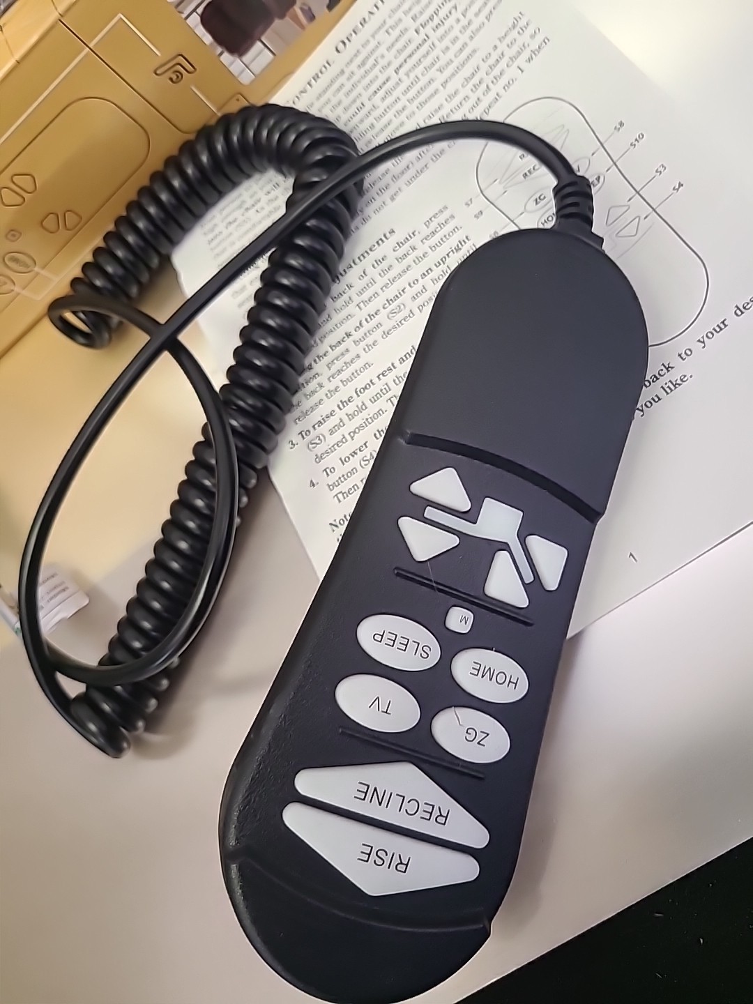 ZKAD-5 5 Pin Lift Chair Remote Only Fit for 2 Motors Golden and Ultra Chairs