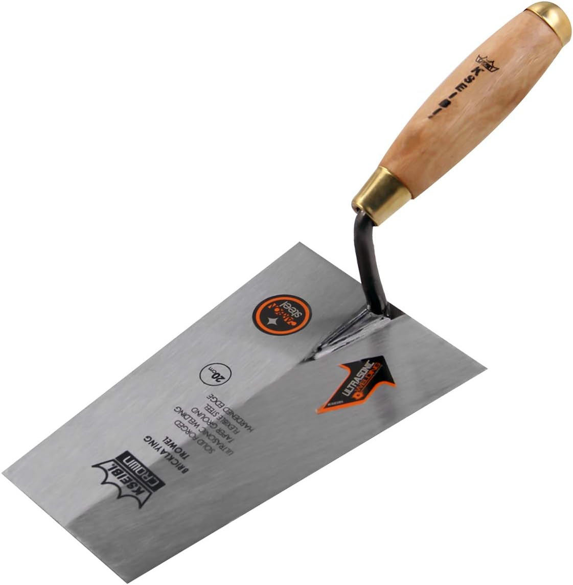 281380 Narrow Bucket Brick Trowel Wooden Handle Square Tip Bricklaying Trowel (8