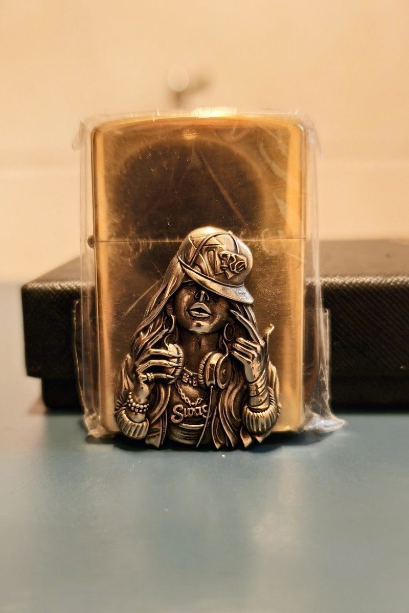 Premium Brass Lighter Patch Emblem DIY Decoration Accessory No Lighter