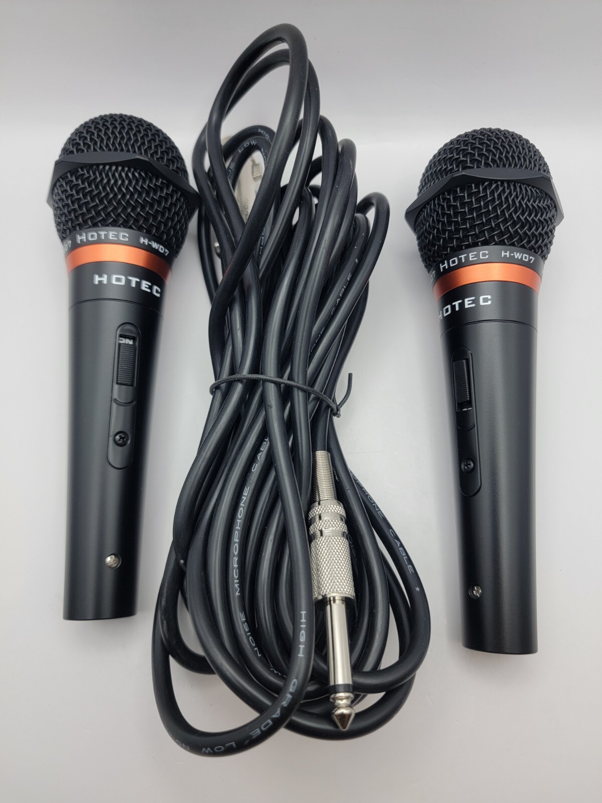 Hotec Professional Handheld Microphone Pair Vocal Dynamic w/ Detachable Cable
