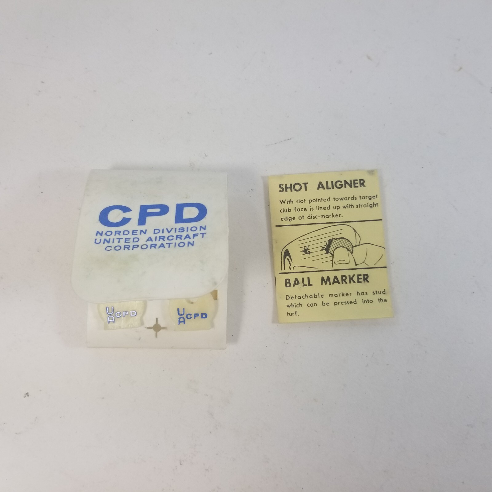 VTG CPD Norden Division United Aircraft Corp Tee Toter Golf Tees Ball Marker Kit