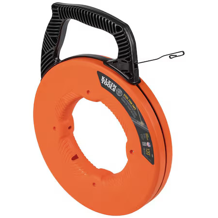 Klein Tools 56333 Steel Fish Tape, Flat, Loop End, 13" Dia.