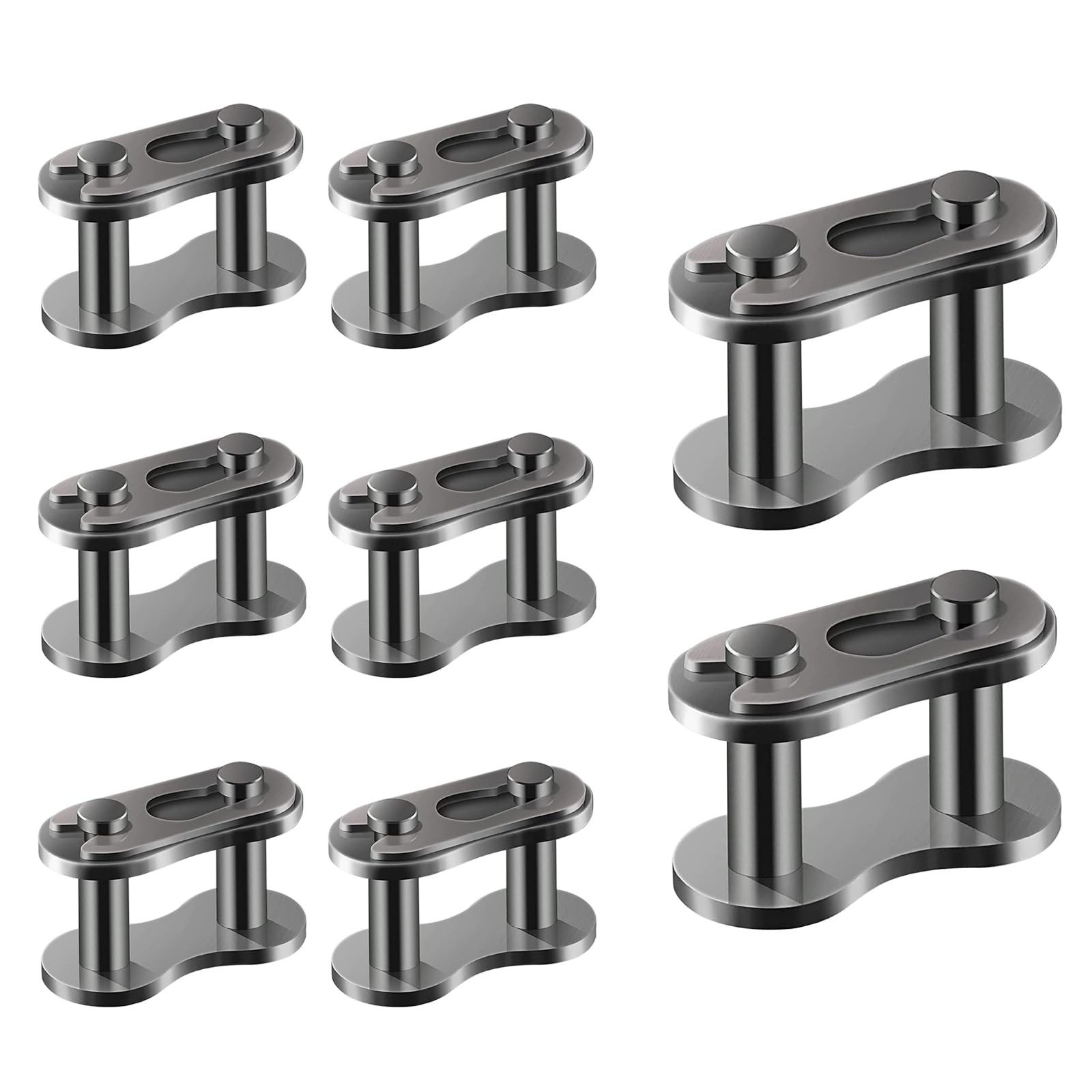 Pack-10#420 Chain Master Link Roller, Steel Alloy Heavy Duty Roller Chain Con...