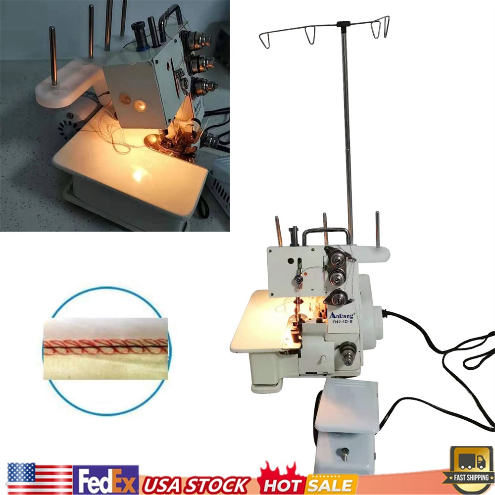Professional 4 Thread Serger Overlock Sewing Machine 4-Line with Foot Controller