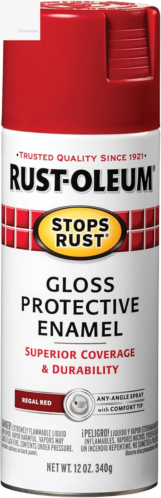 7765830 Stops Rust Spray Paint, 12 Oz, Gloss Regal Red