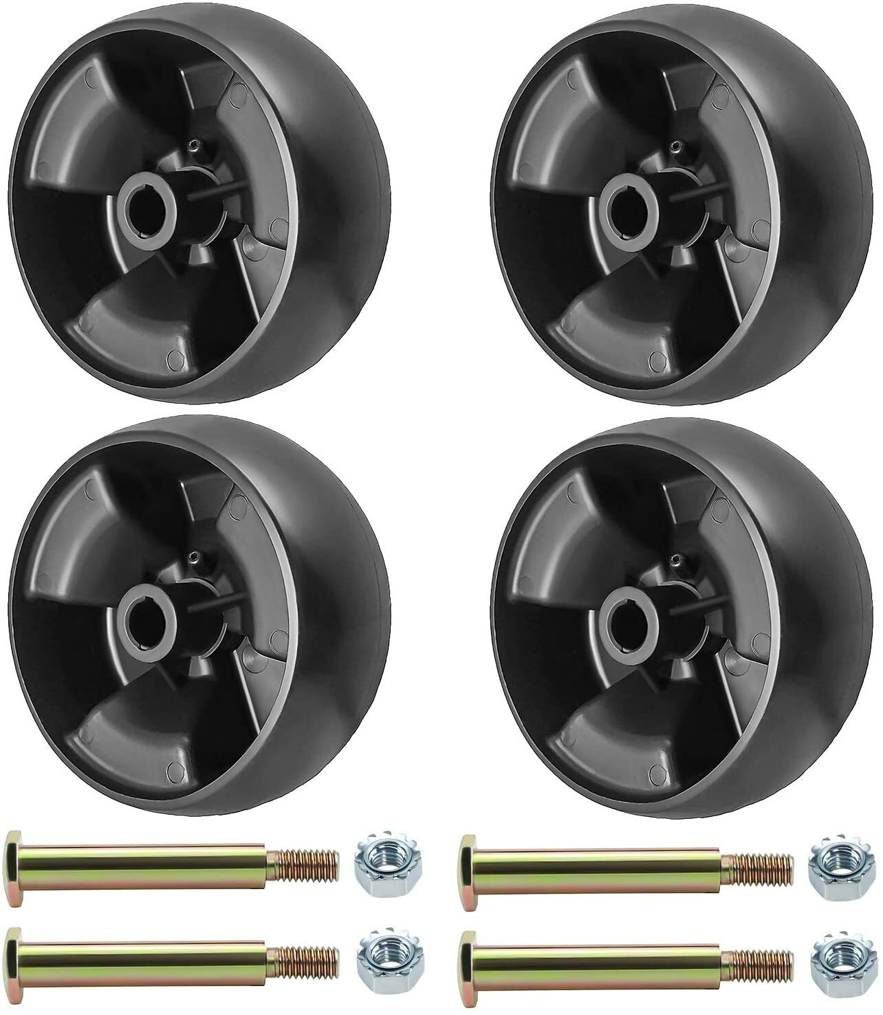 734-04155 4-Piece Deck Gauge Wheel & Hardware Kit for Riding Lawn Tractors