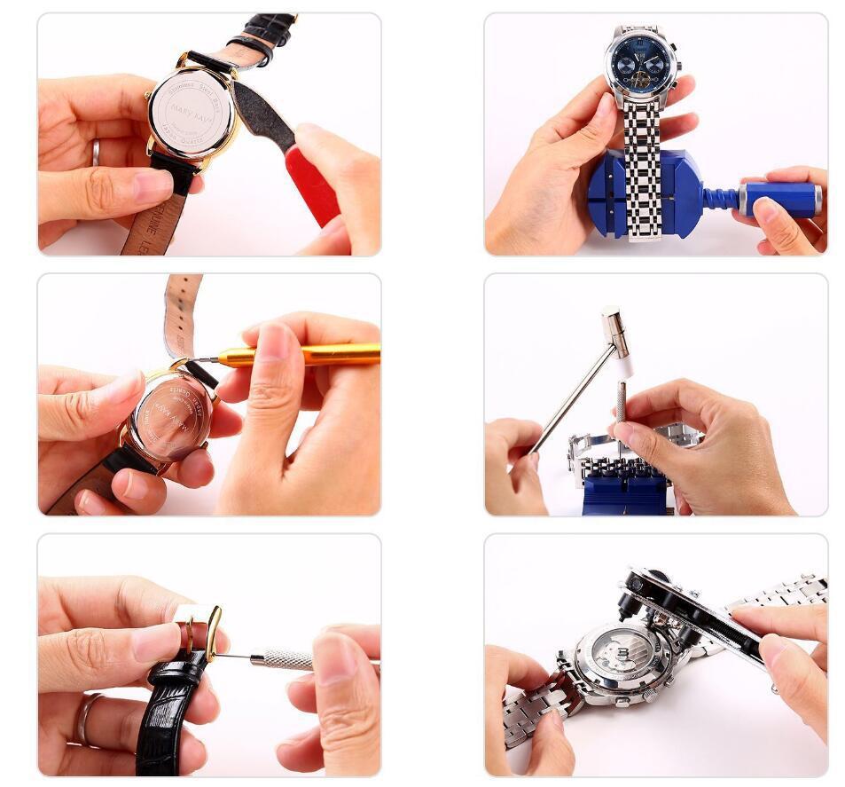 147 Pcs Watch Repair Kit Watchmaker Back Case Remover Opener Link Pin Spring Bar