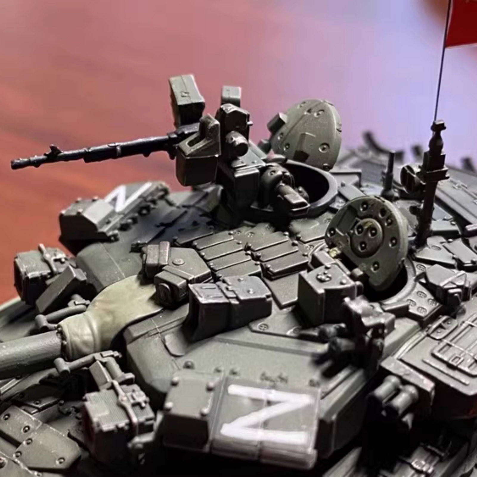 5.1in Russian Special Military Operations T-90A Main Battle Tank Model Assembly