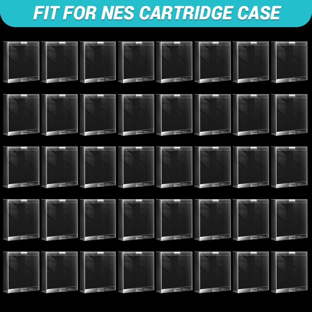 40PACK Protector Box Protection Case Sleeve for Nintendo NES Game Cartridge