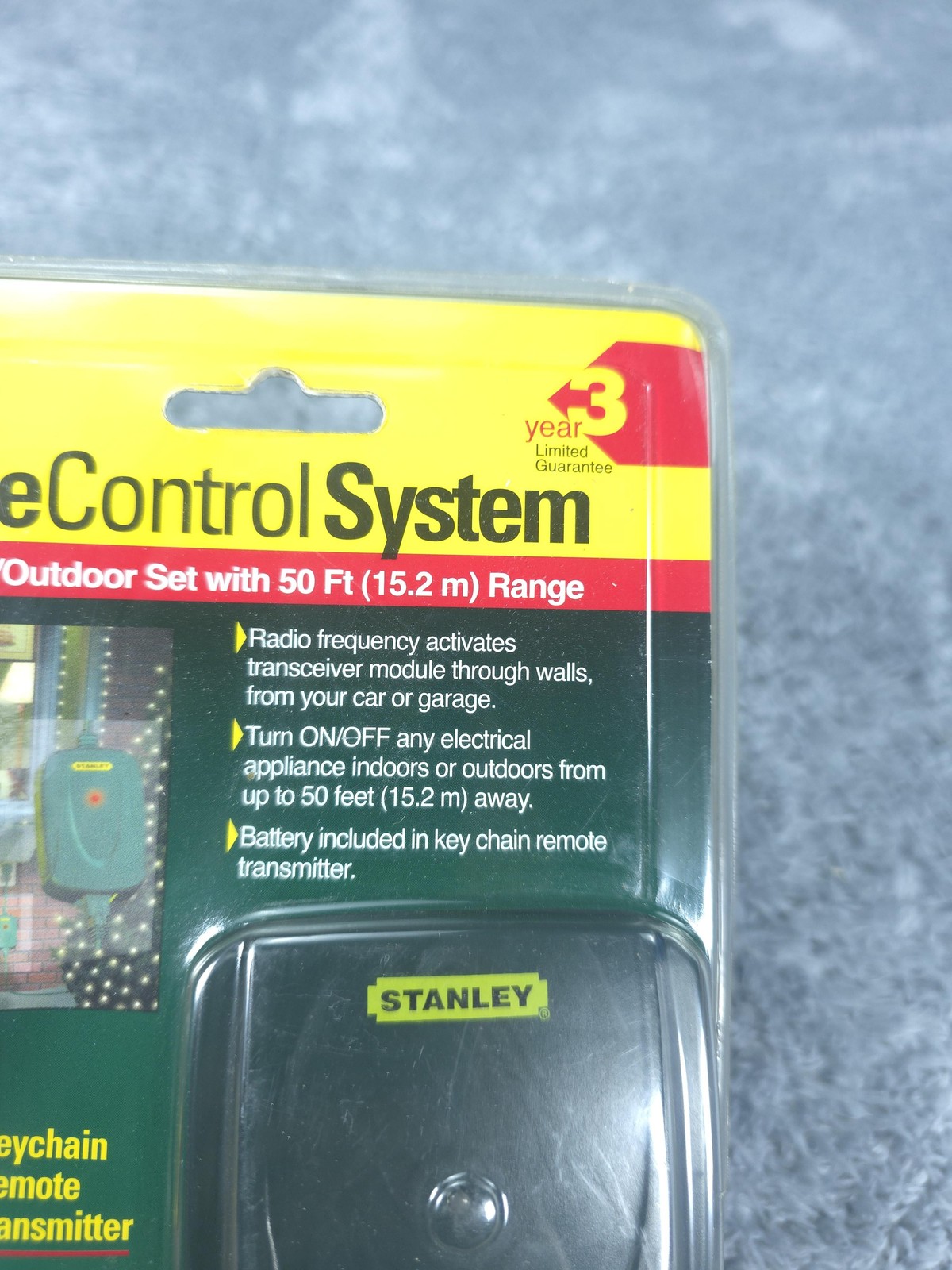 Stanley Remote Control System Wireless Indoor Outdoor Keychain Transmitter UL Li