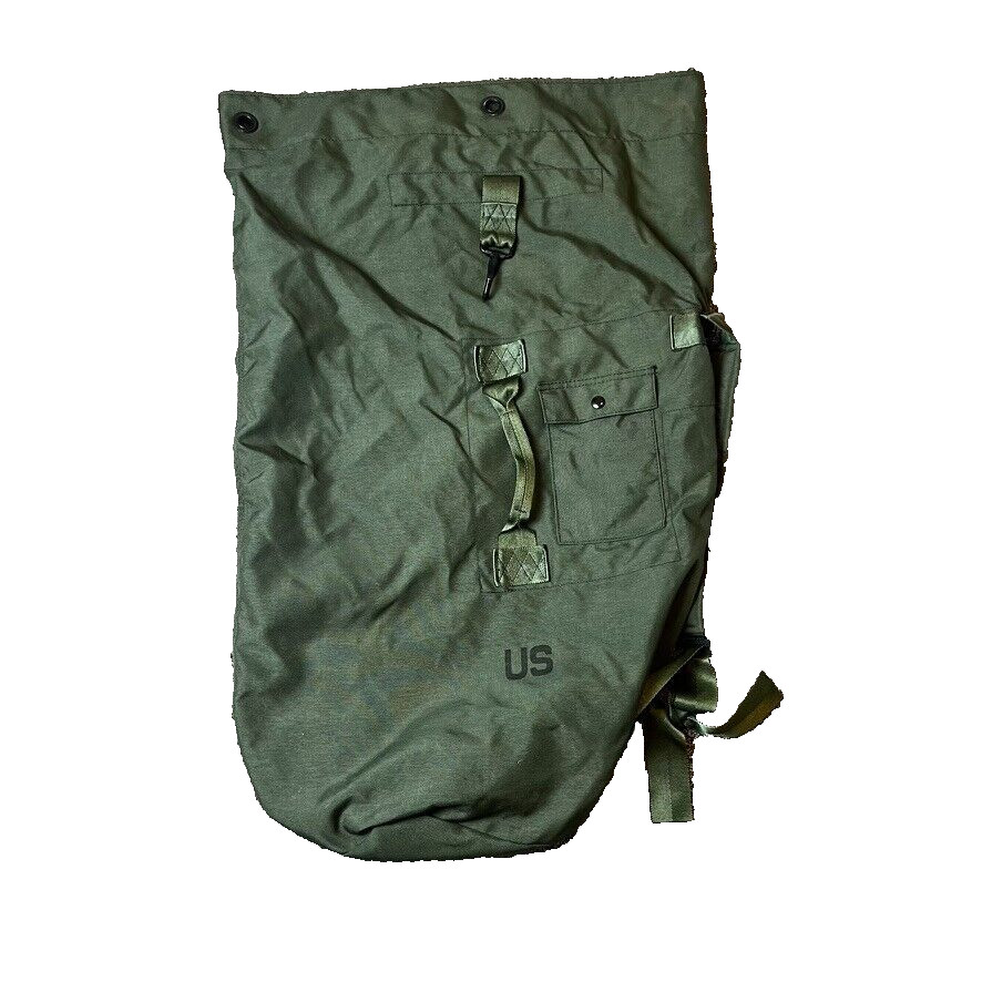 US Military Issue Army OD Green Nylon Duffel Bag Duffle Equipment Top Load