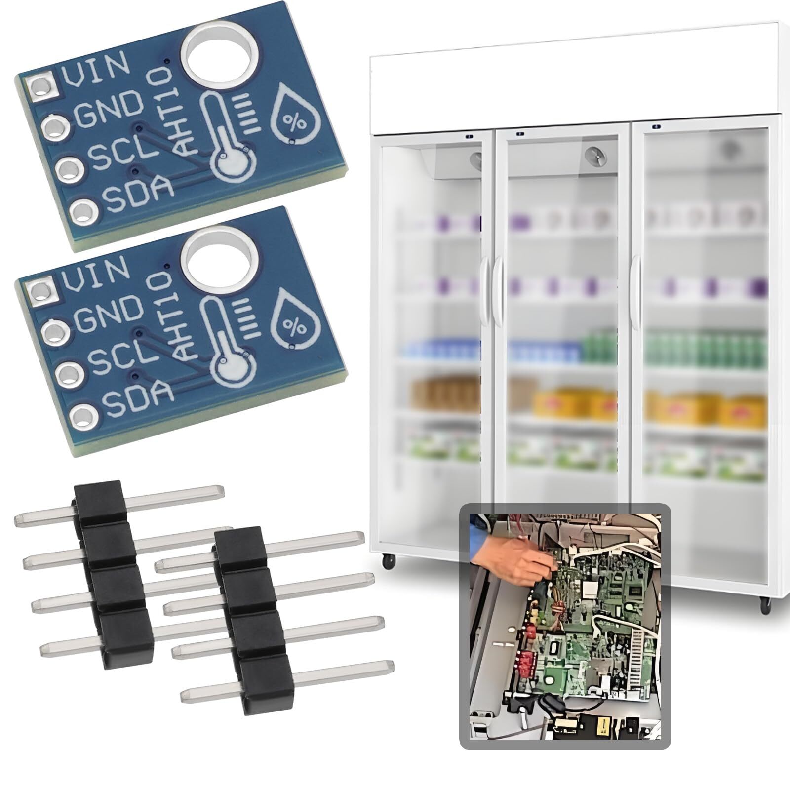 4 Sets AHT10 I2C Digital Temperature Humidity Sensor Module Temperature Humid...