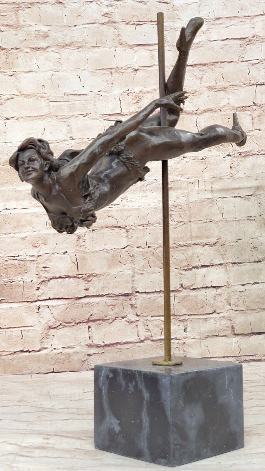 Handmade bronze sculpture Gymnast Female Nude French Deco Art Lovely Gift Sale