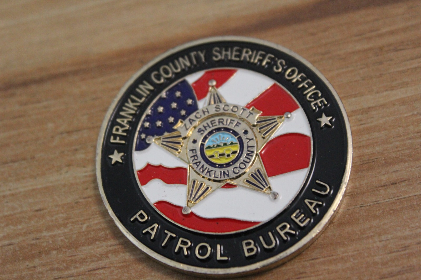 Franklin County Sheriff Zach Scott Public Safety Challenge Coin