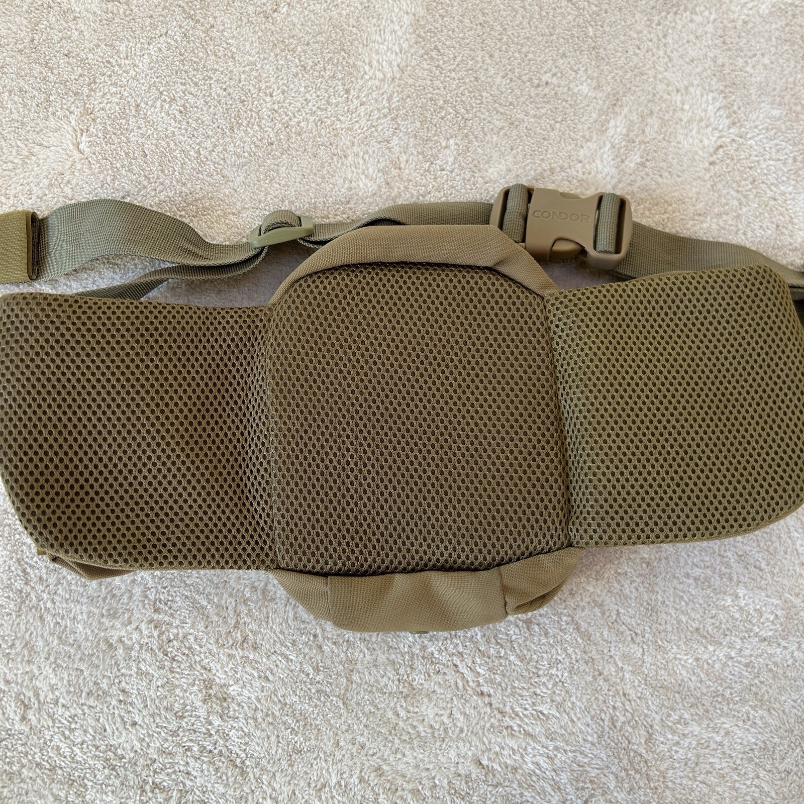 Condor Tactical Fanny Bag Hook Loop Adjustable Waist Pack Brown/Tan EUC