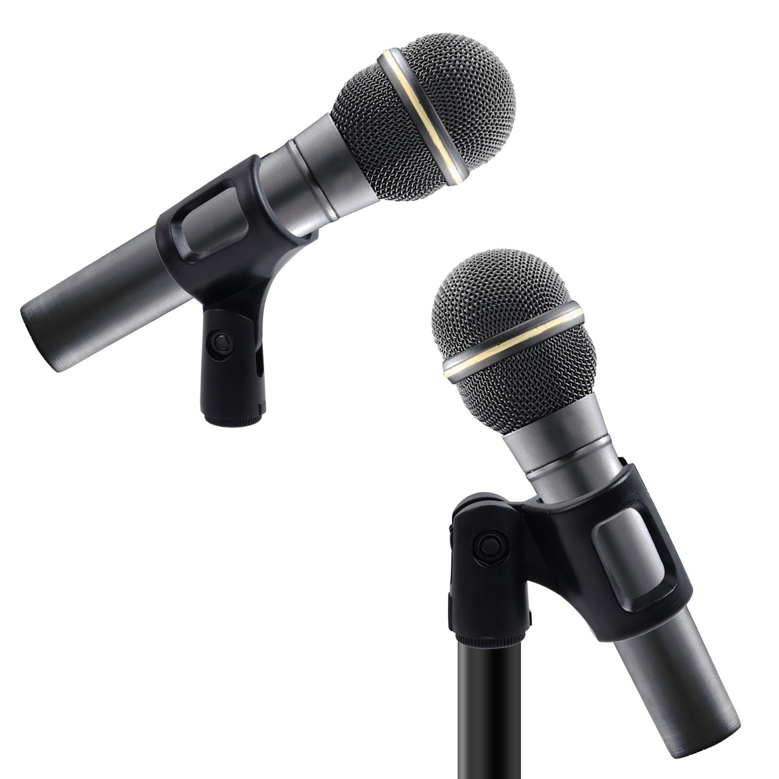 4Pcs Microphone Clip Rubber Flexible Mic Holder Handheld Wireless Mic