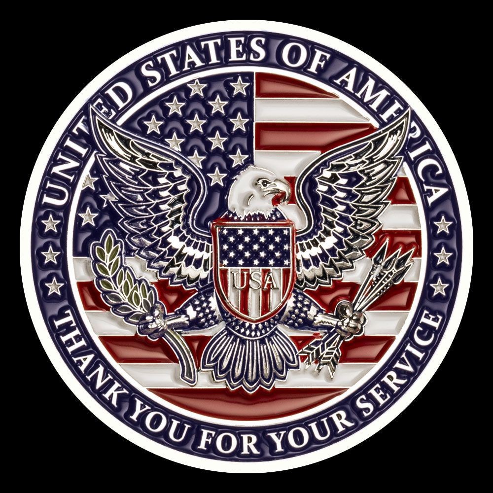 Thank You Veterans Silver Challenge Coin