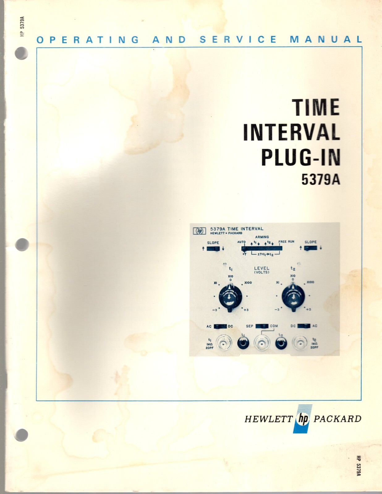 Hewlett Packard 5379A Time Interval Plug-In Ops&Svc Manual 05379-90006
