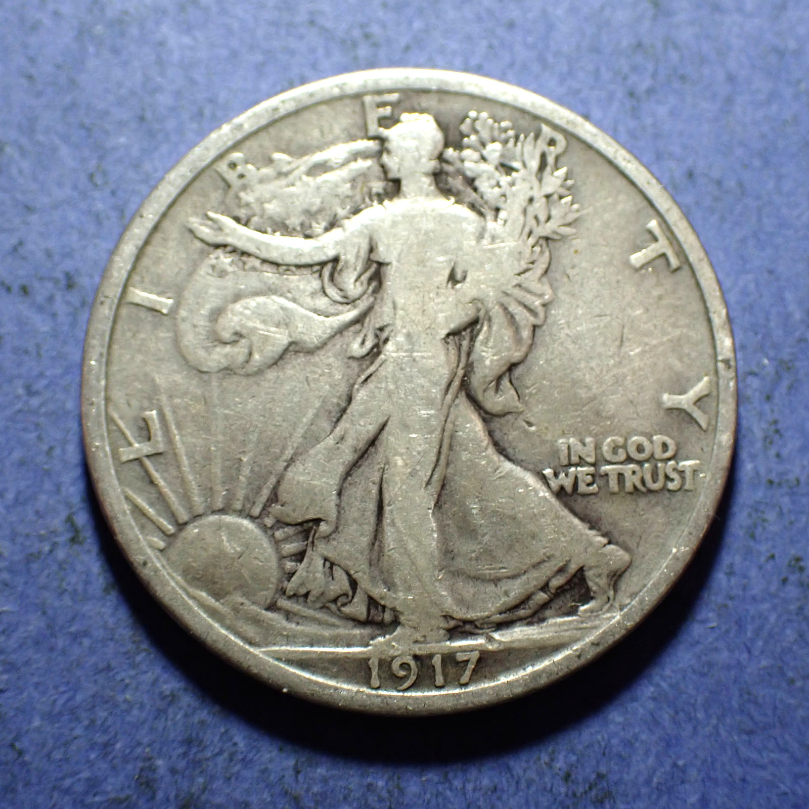 1917 Walking Liberty Half Dollar  VG+