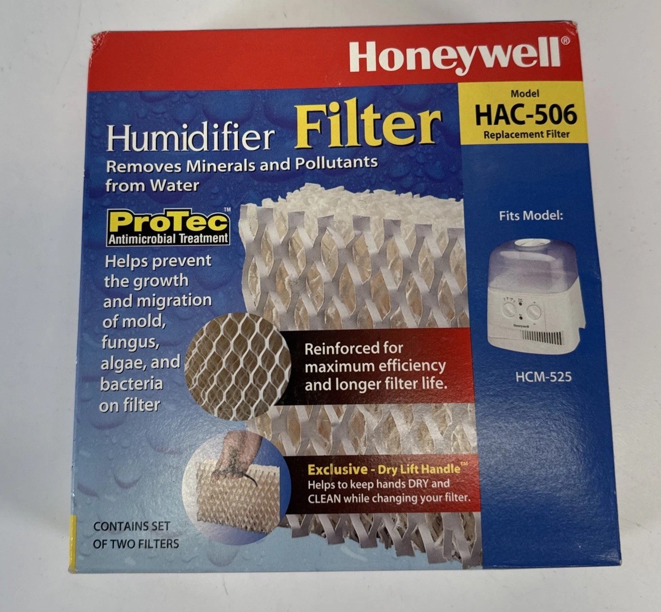 HONEYWELL - Humidifer Replacement Filter - Antimicrobial - HAC-506  - HCM-525