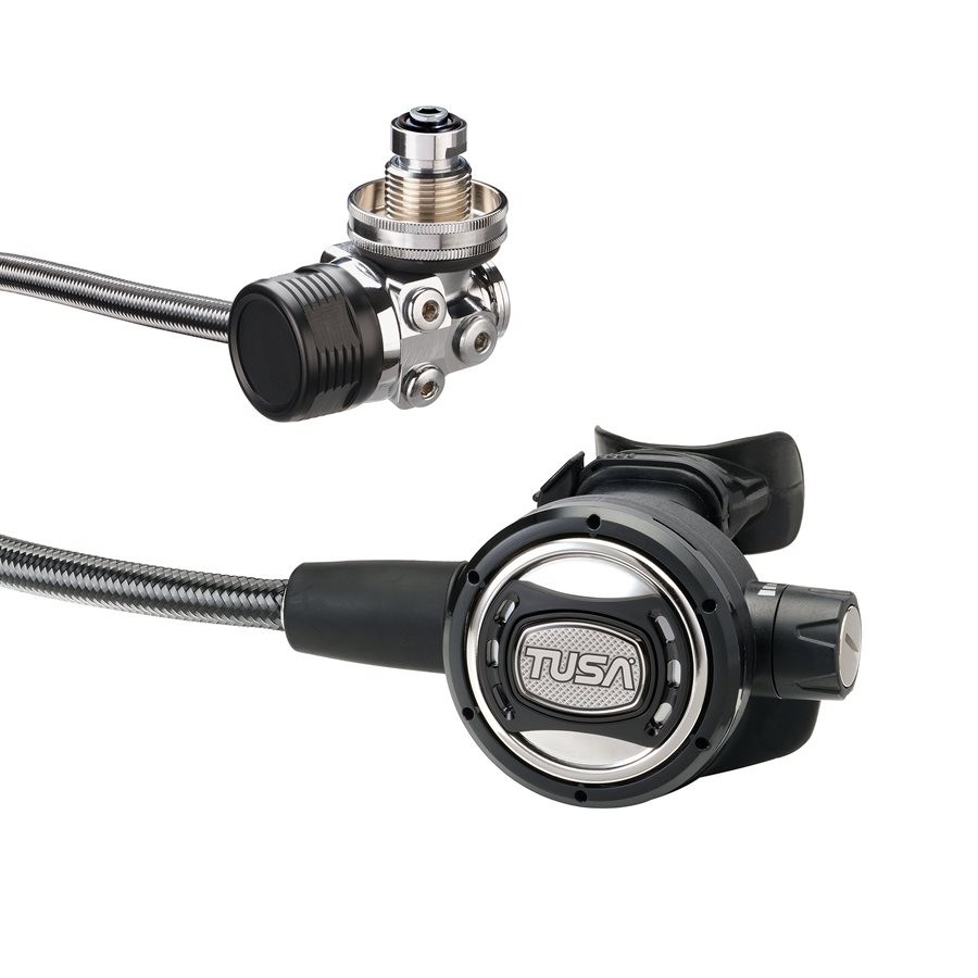 Tusa RS-609 DIN BLACK Regulator Set Scuba Diving 1st 2nd Stage R-600 & S-0009