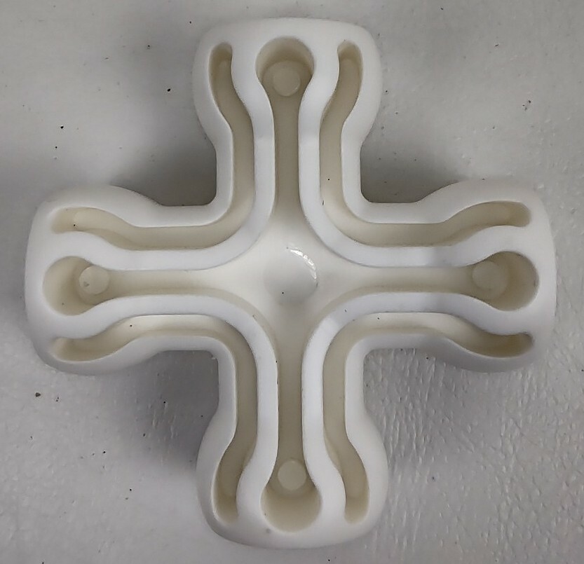 Loc-Line 59887  1/2" 4 Way Cross 2" x 2" White   (1)