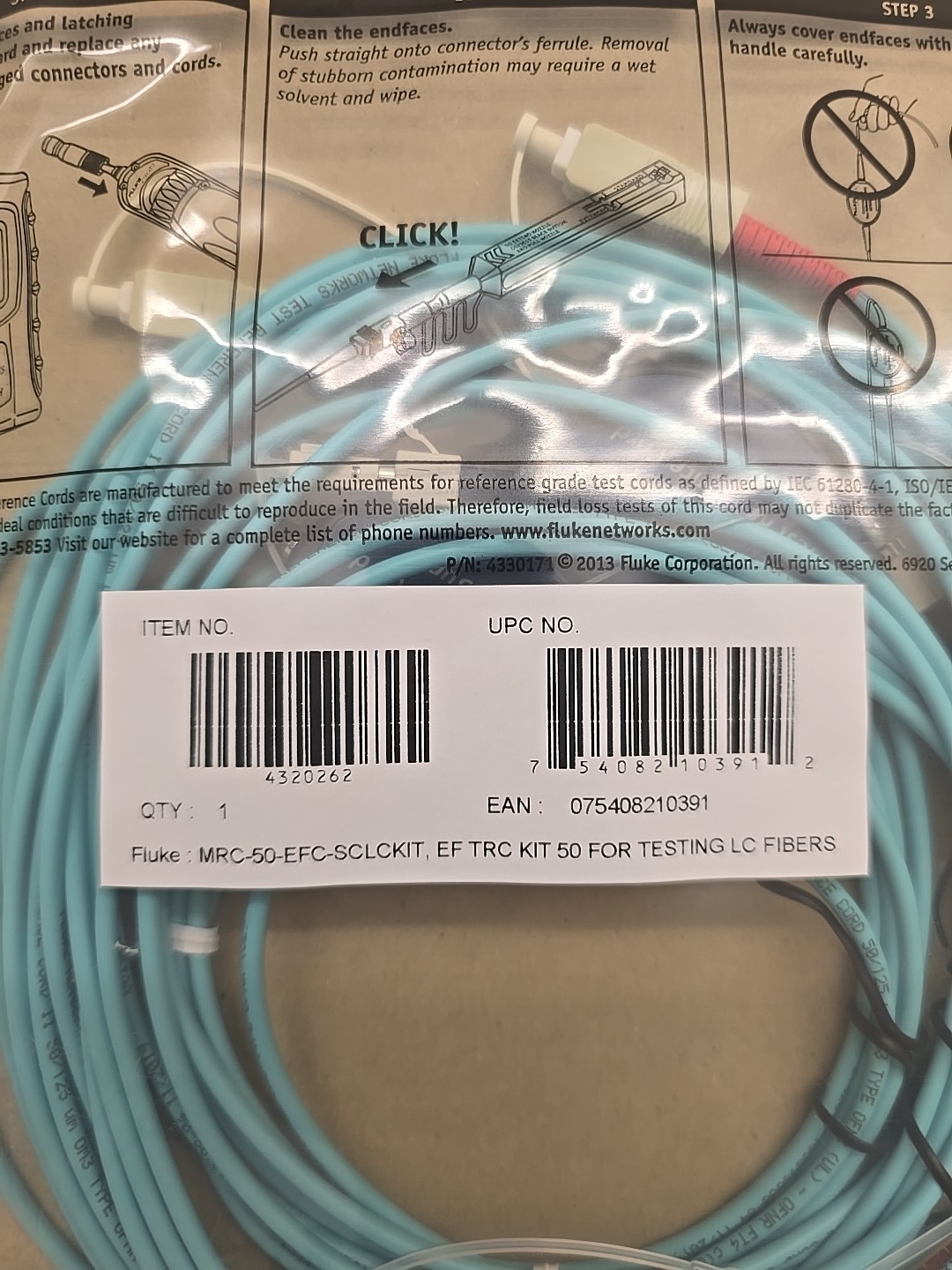 Fluke MRC-50-EFC-SCLCKIT Fiber Optic Test Reference Cords