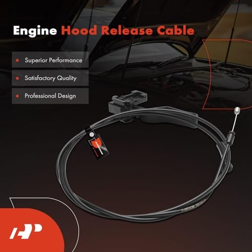 Front Hood Latch Release Cable with Handle | Compatible with Saturn Ion 2003