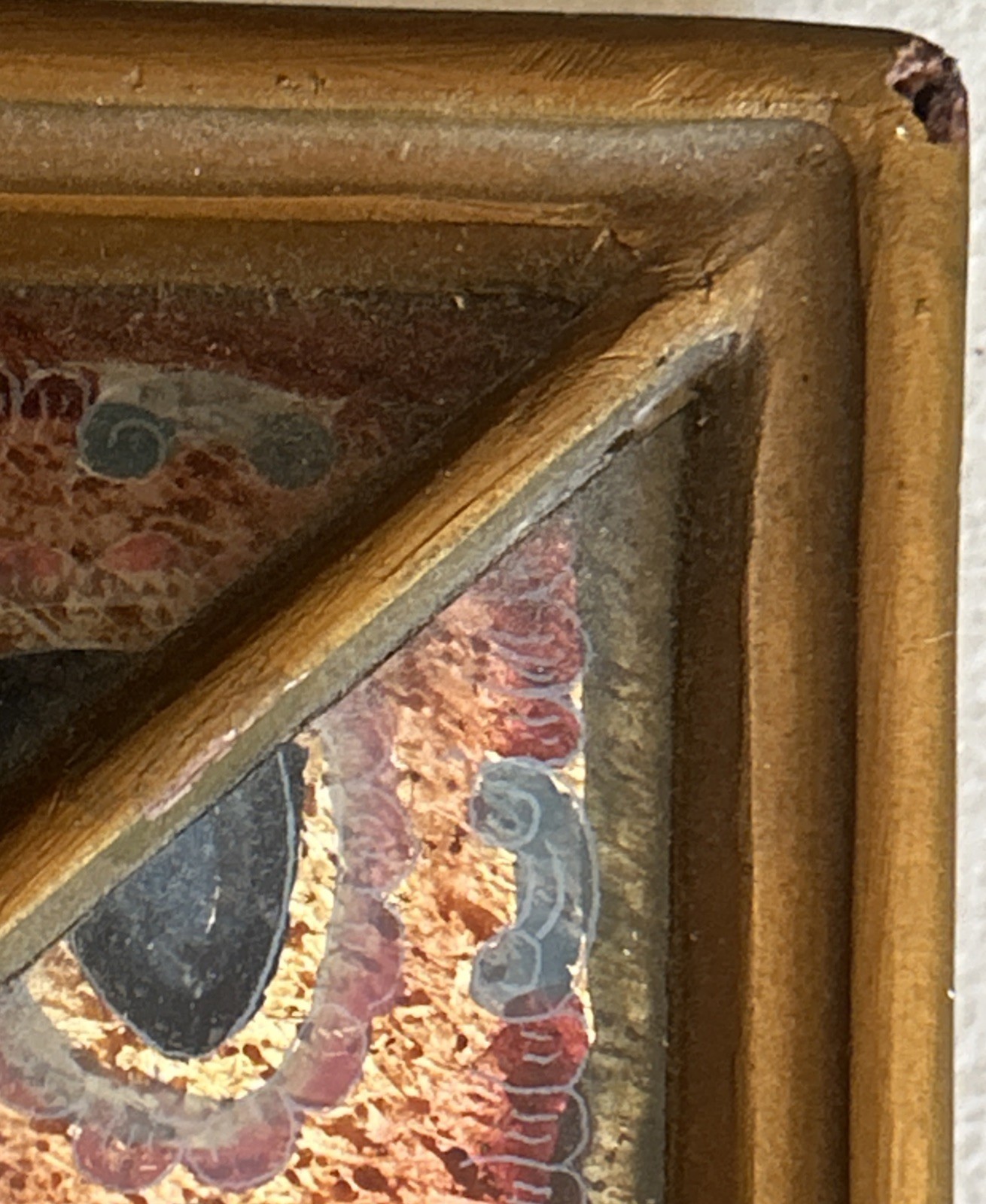 Peruvian hand painted mirror frame(R)
