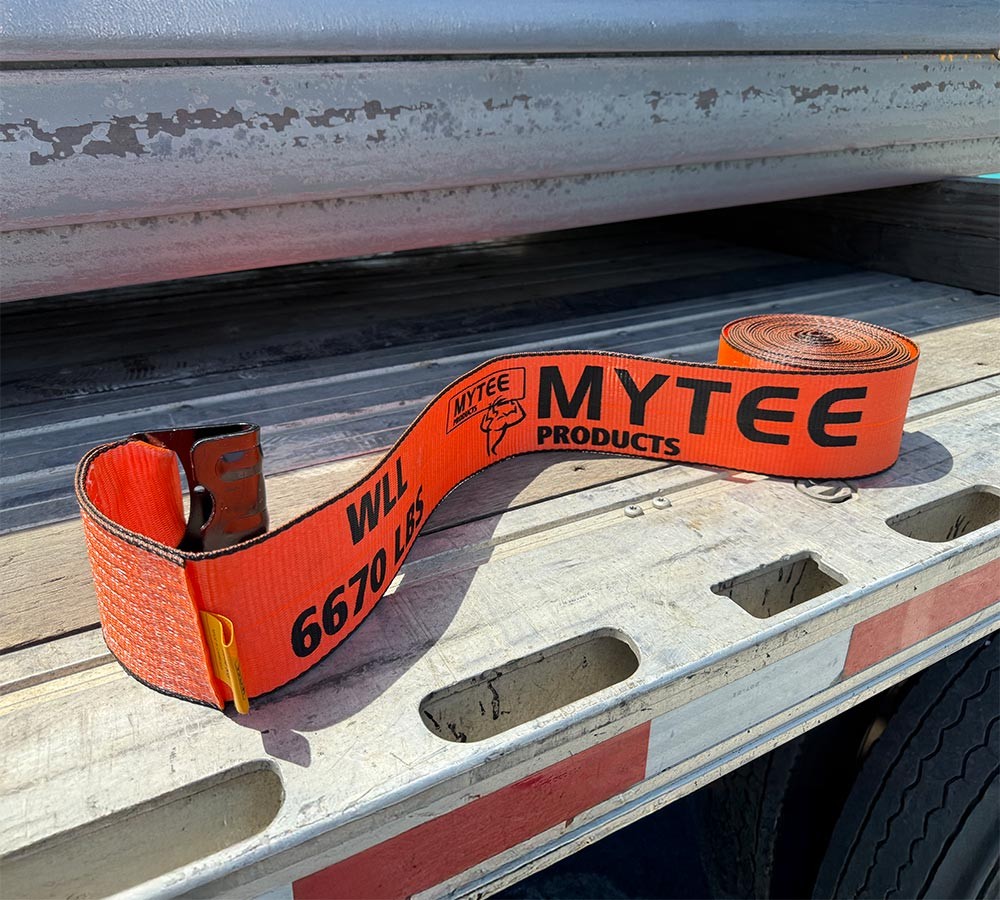 4" x 30' Winch Strap with Flat Hook - High Abrasion Orange
