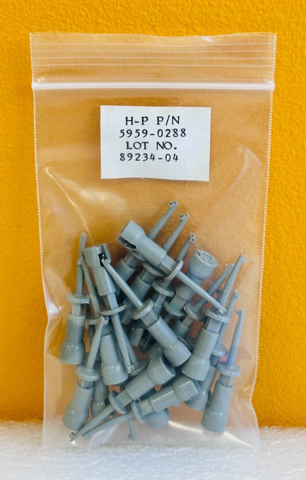 HP 5959-0288 20 pc Through-Hole IC Grabber Clip Set. For 1650, 16500, etc. New!