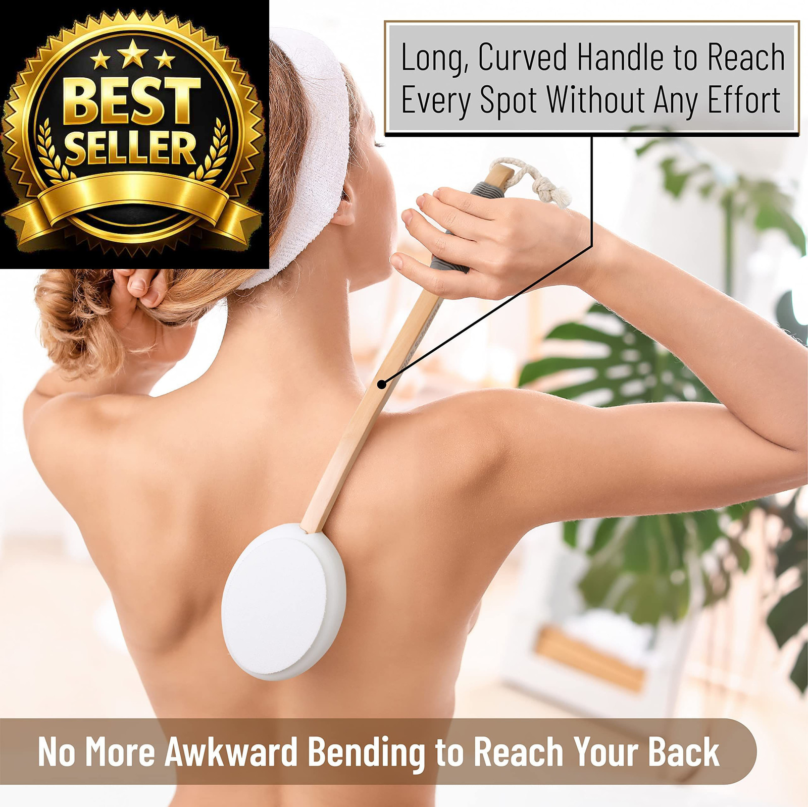 Slick- Lotion Applicator, 17 inch, Applicators for Your 1 Pack, Grey Grip