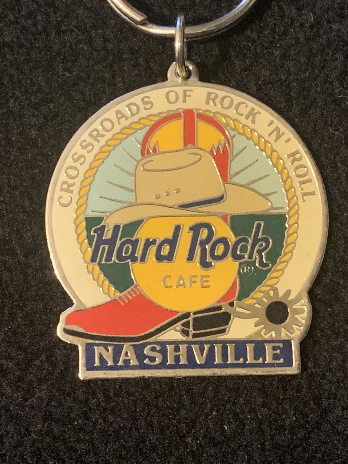 Hard Rock Cafe Nashville Crossroads Of Rock ‘N’ Roll Keyring Keychain