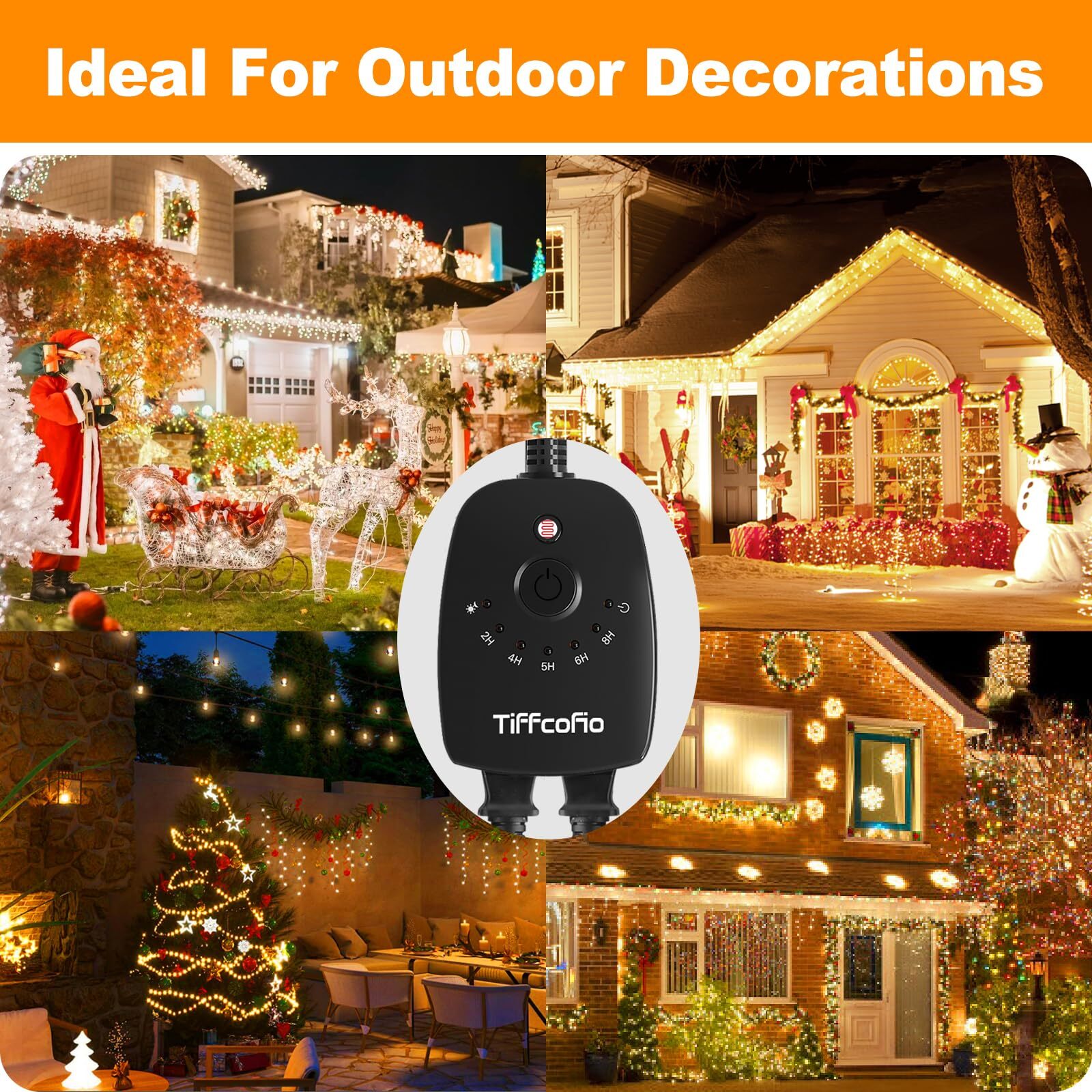 Outdoor Light Timer Waterproof Remote Control Dusk To Dawn Light Sensor Timer 10