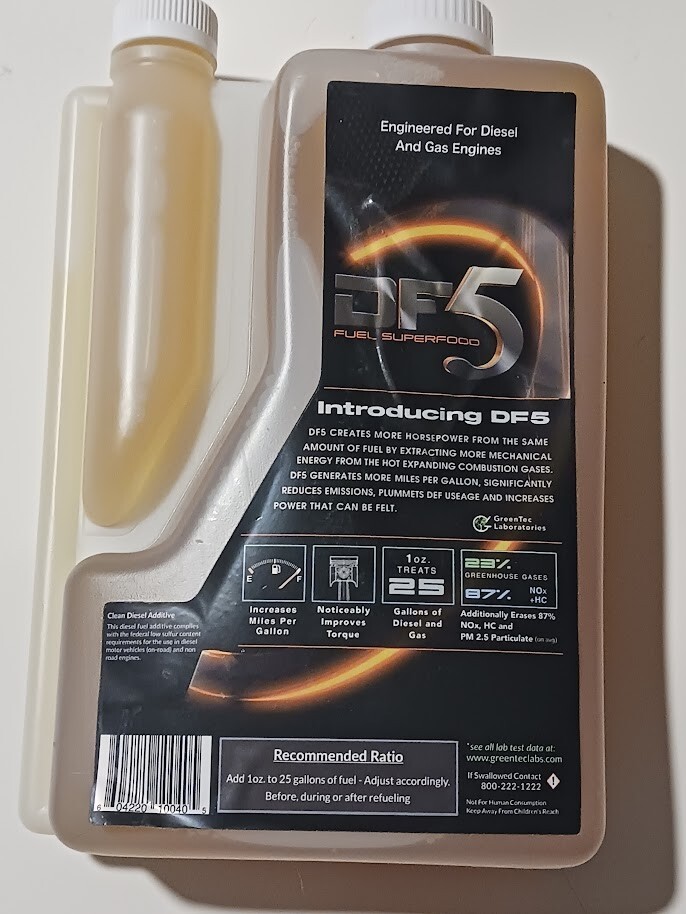 DF5 Fuel Superfood Treats 1800 Gallons Up To 23% Better Fuel Economy 72oz Bottle