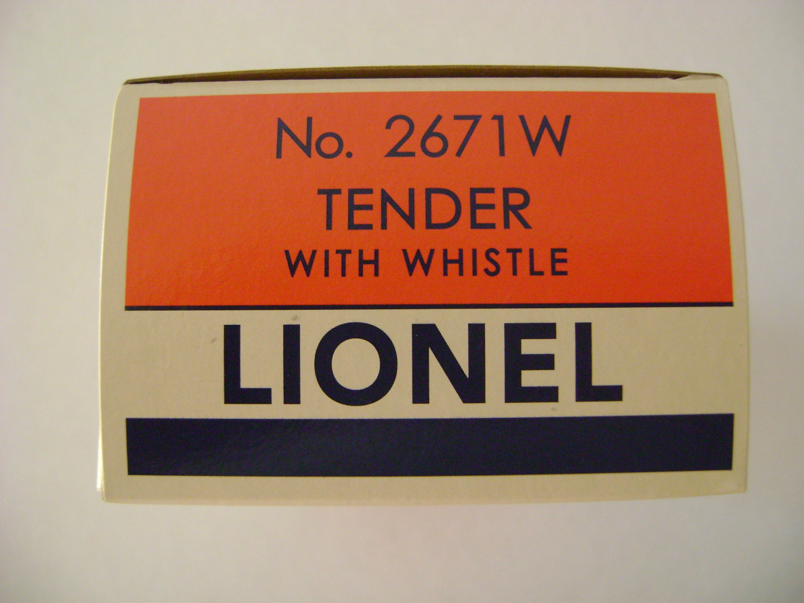 Lionel 2671W Tender Licensed Reproduction Box w/Corrugated Insert