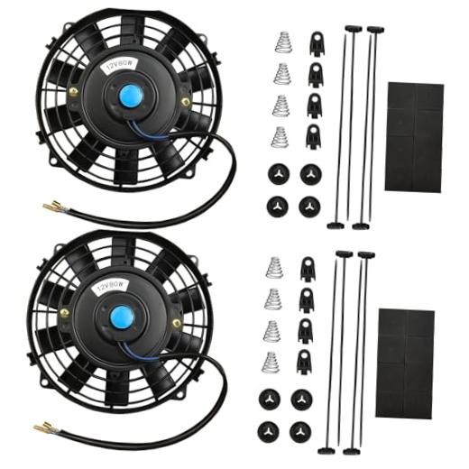Electric Cooling Fan 1Inch - Universal Slim Push Pull Straight-2Pcs X7 inch 2
