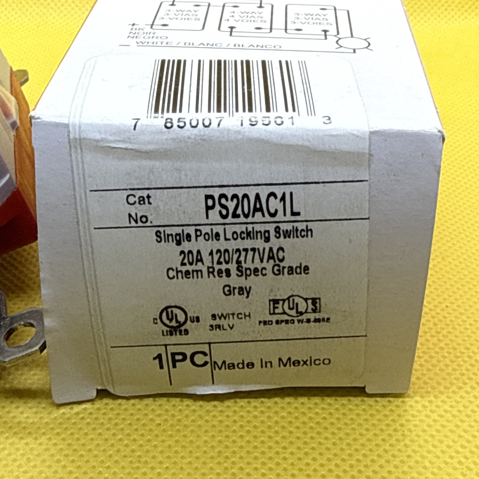 Legrand PS20AC1L 20A 120/277V Locking Switch