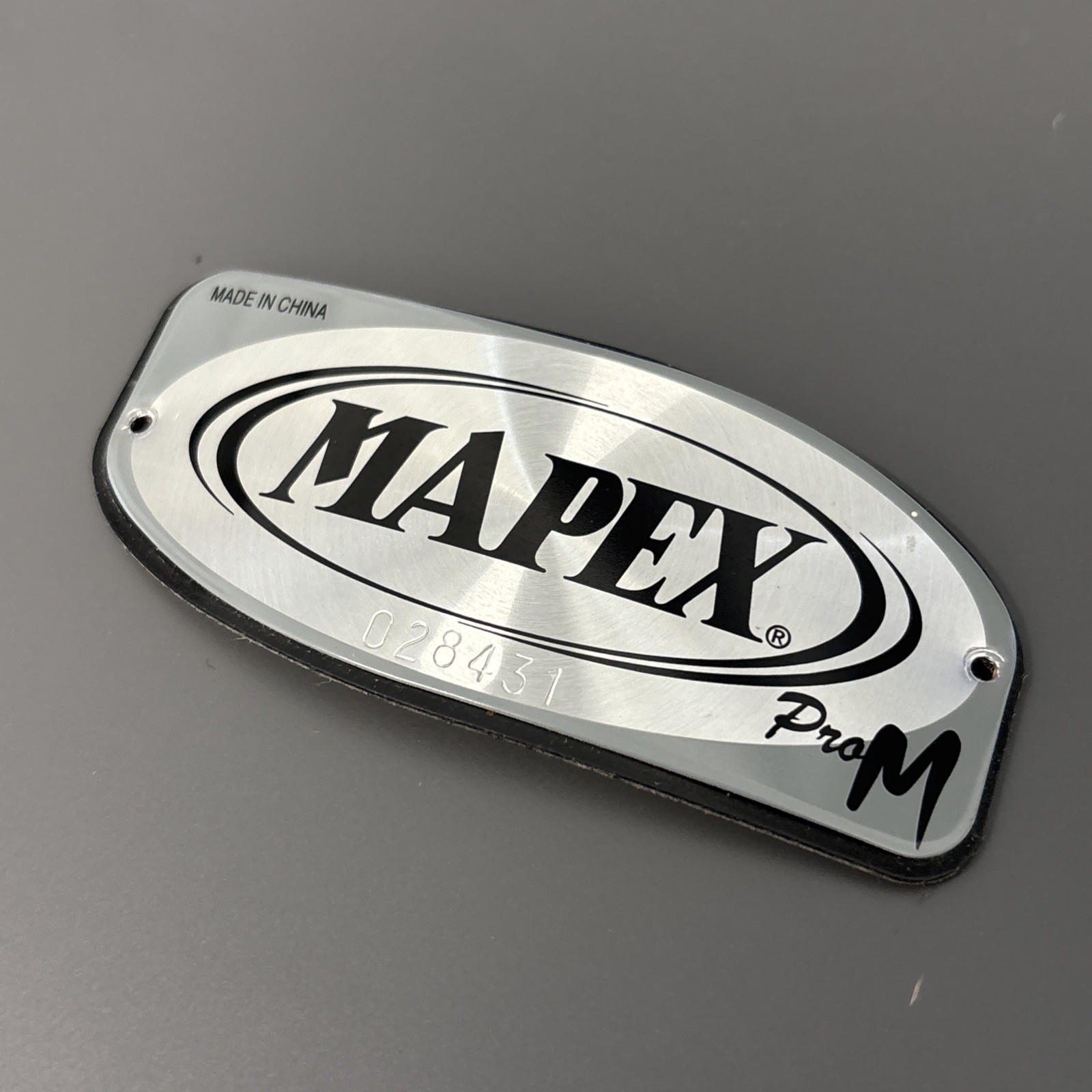 MAPEX PRO M Series Metal Drum Badge complete with fixing screws (#133)