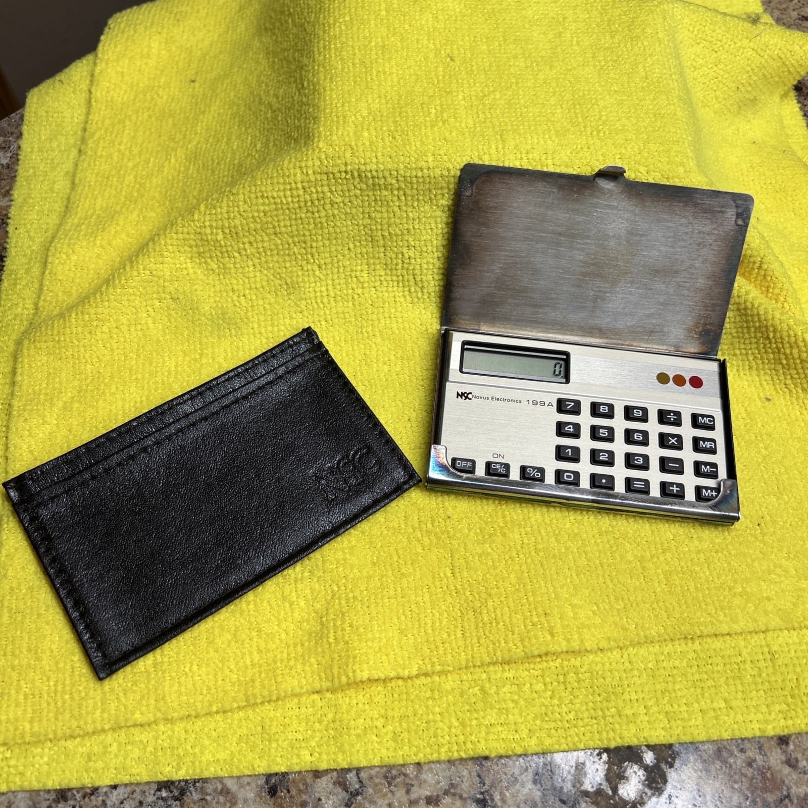 VINTAGE NSC Novus 199 A ELECTRONIC CALCULATOR  Reed & Barton 707 Case 🔥🔥 Works