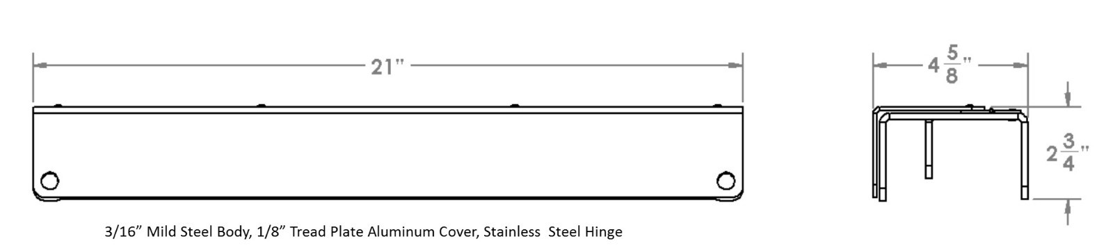 Chain Hanger, Cab Rack for Truck Headache Rack, or Bulkhead Lockable 3321-PC