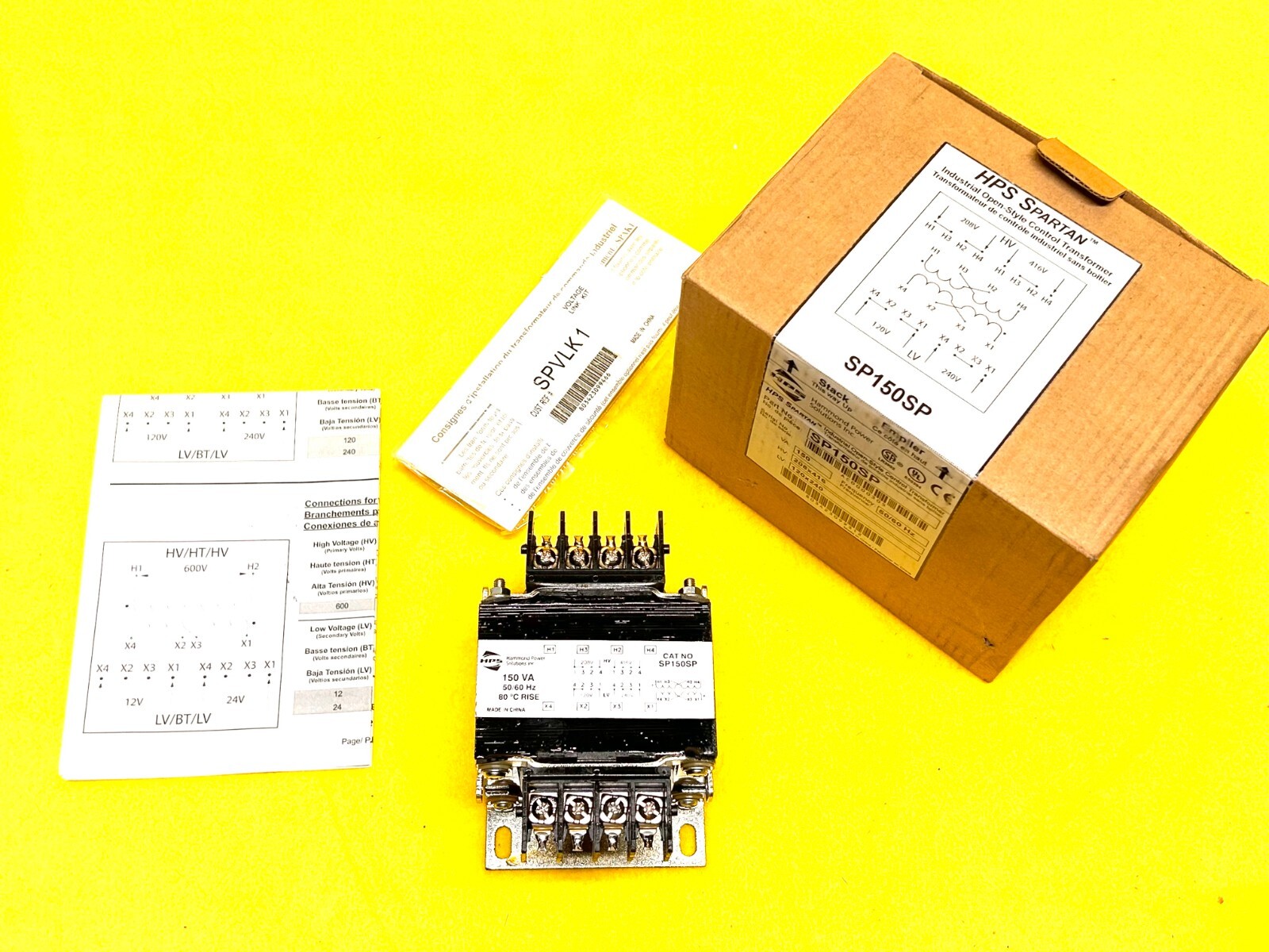 HAMMOND HPS SPARTAN SP150SP INDUSTRIAL OPEN 150VA CONTROL TRANSFORMER ( NEW )