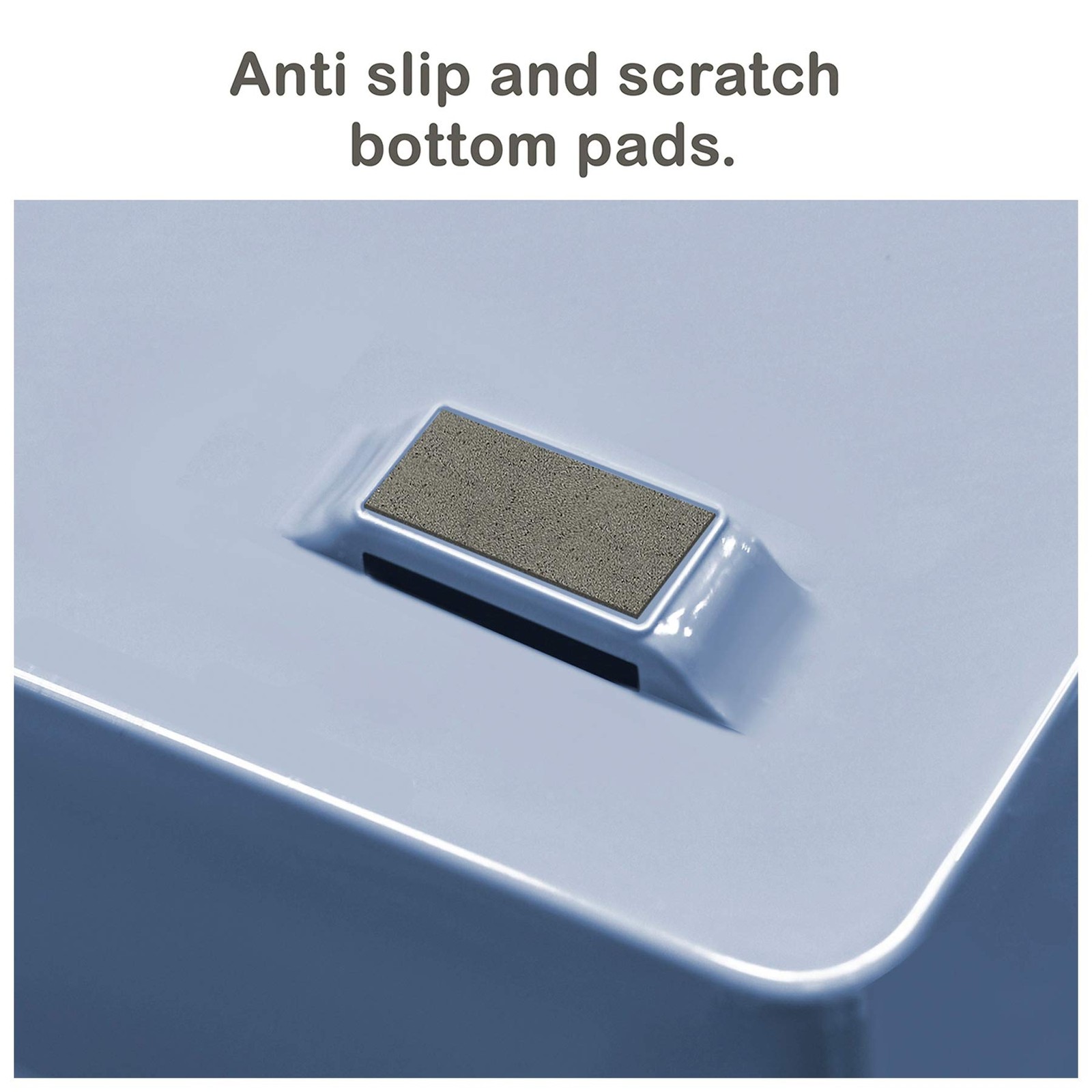 Solid Blue Plastic 4 Tier Side Load Letter Size Desk File Tray Organizer