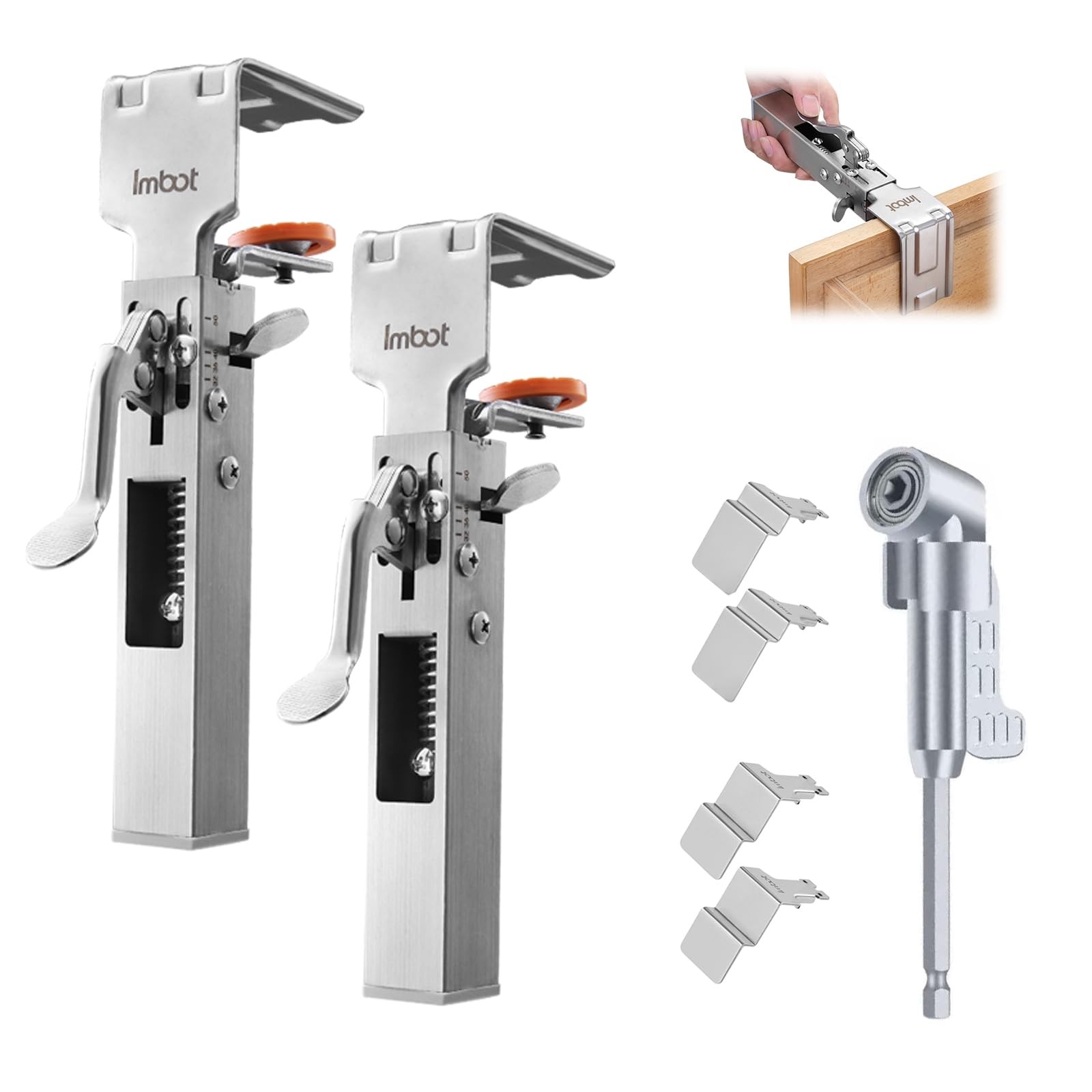 2 Pack Drawer Front Installation Clamps，Quick-Install Drawer Mounting Clips，C...