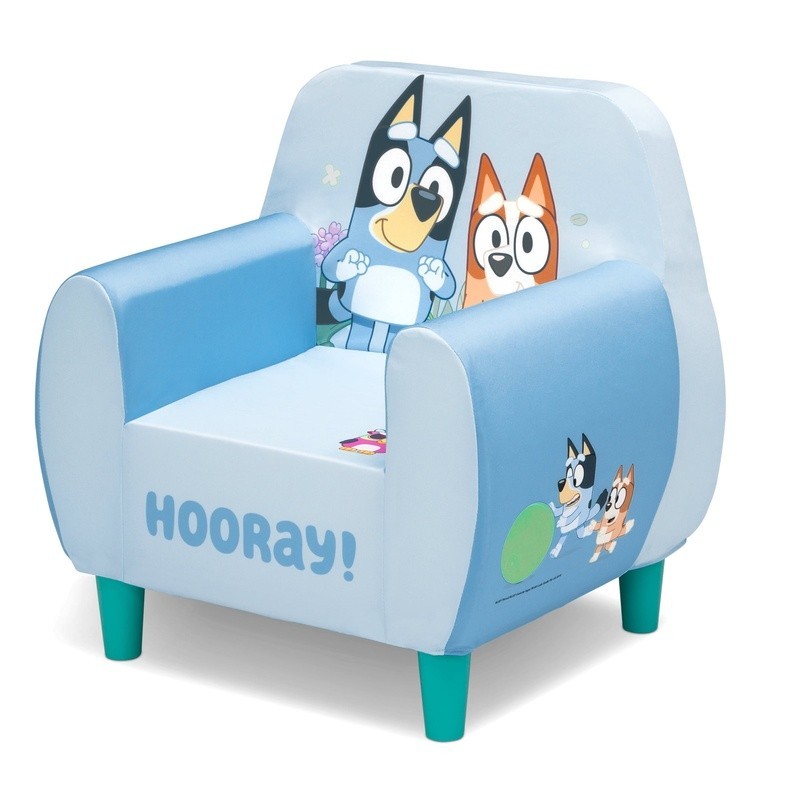 Bluey Foam Chair Armchair Kids High Back Padded Arms Fun Playtime Relaxation New