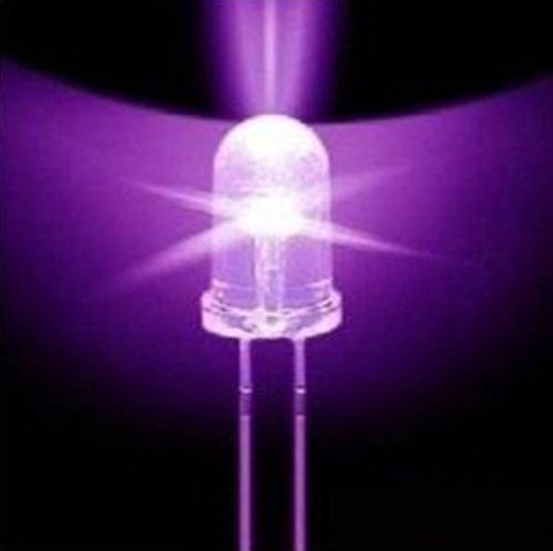 20pcs F5 5mm Round Ultra Violet LED UV Light 390-395nm Purple Lamp