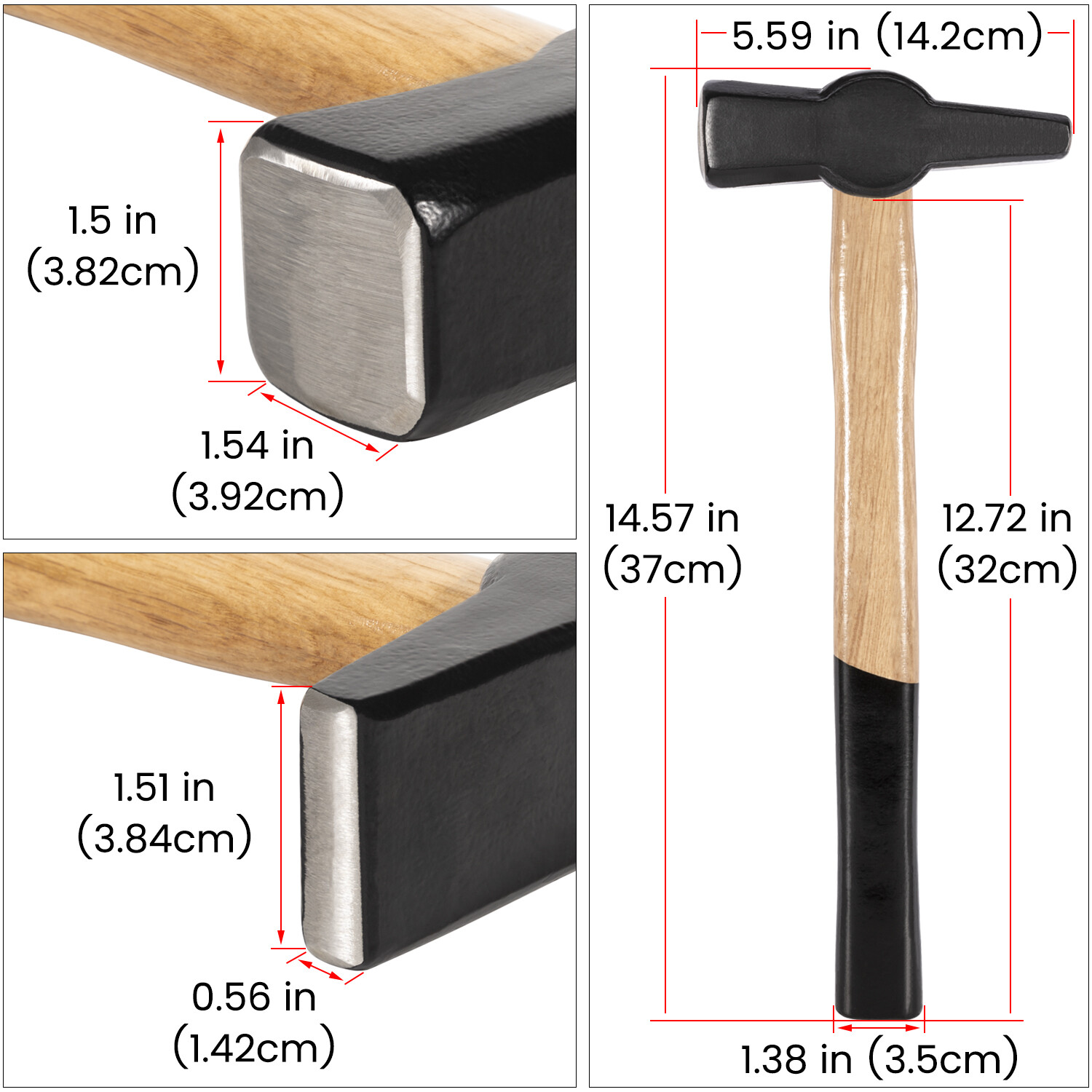 Blacksmiths Beginner Hammer 0000811-1000 Knife Making Metalworking Forge Tool