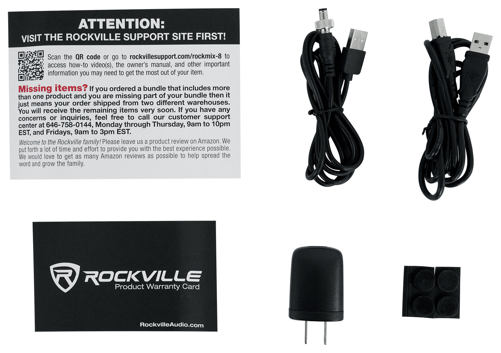 Rockville ROCKMIX 8 Channel Mixer w USB Recording Interface+Compressor+Bluetooth