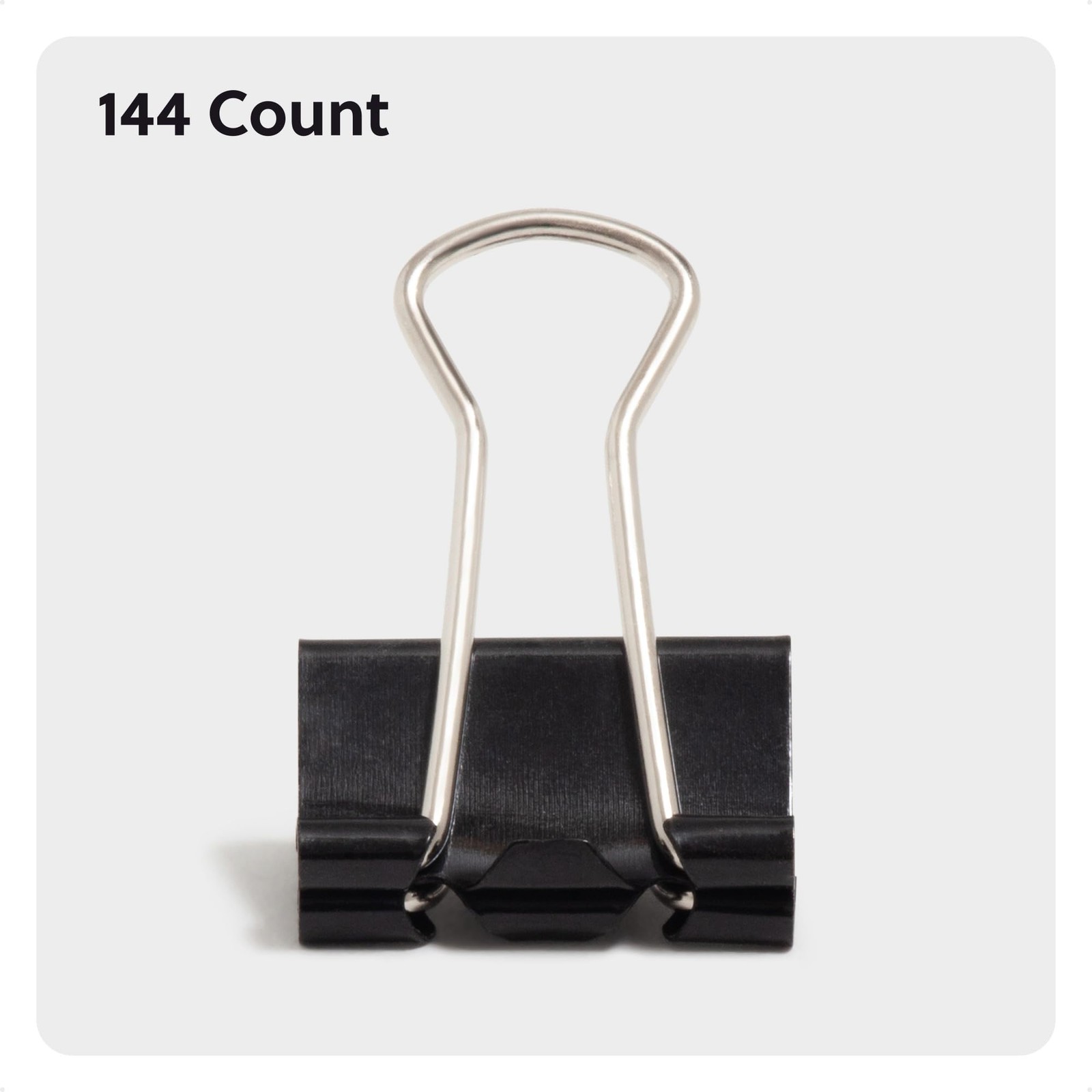 U Brands Small Binder Clips, 144-Count, 3/4 Inch, Mini Paper Small, Black