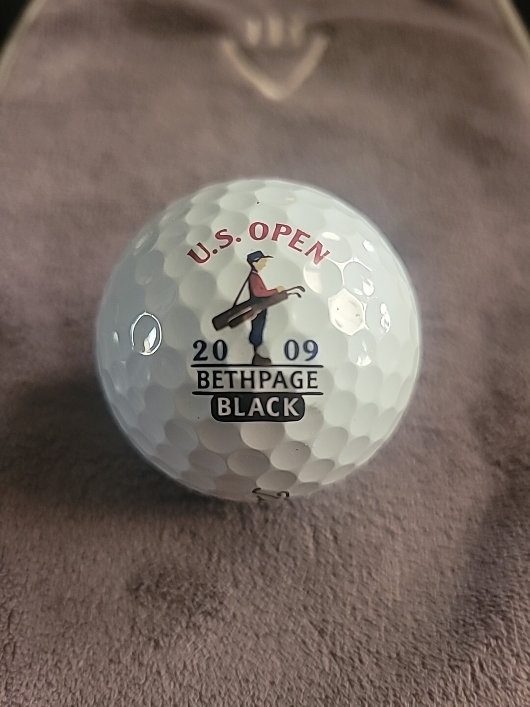 2009 US Open at Bethpage Black logo golf ball - Lucas Glover Wins